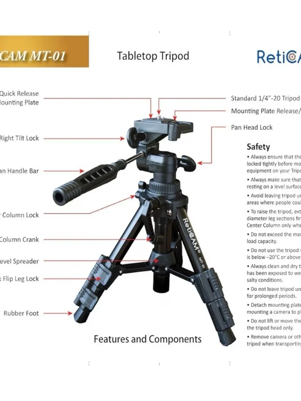 4 Items -Magnetic Selfie Stick, silver tripod, Tabletop Tripod, black tripod